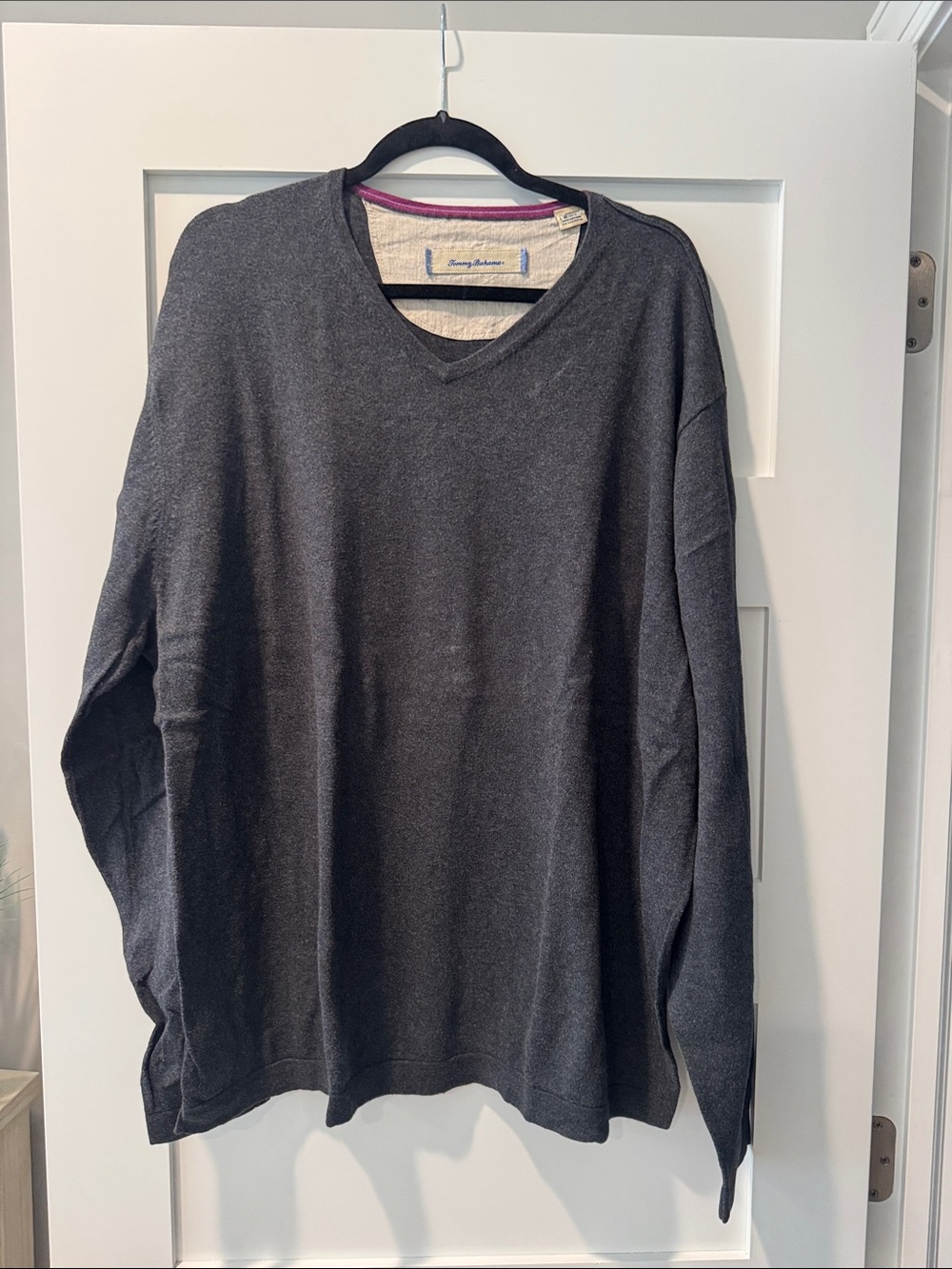 Tommy Bahama Men's V-Neck Sweater - Charcoal